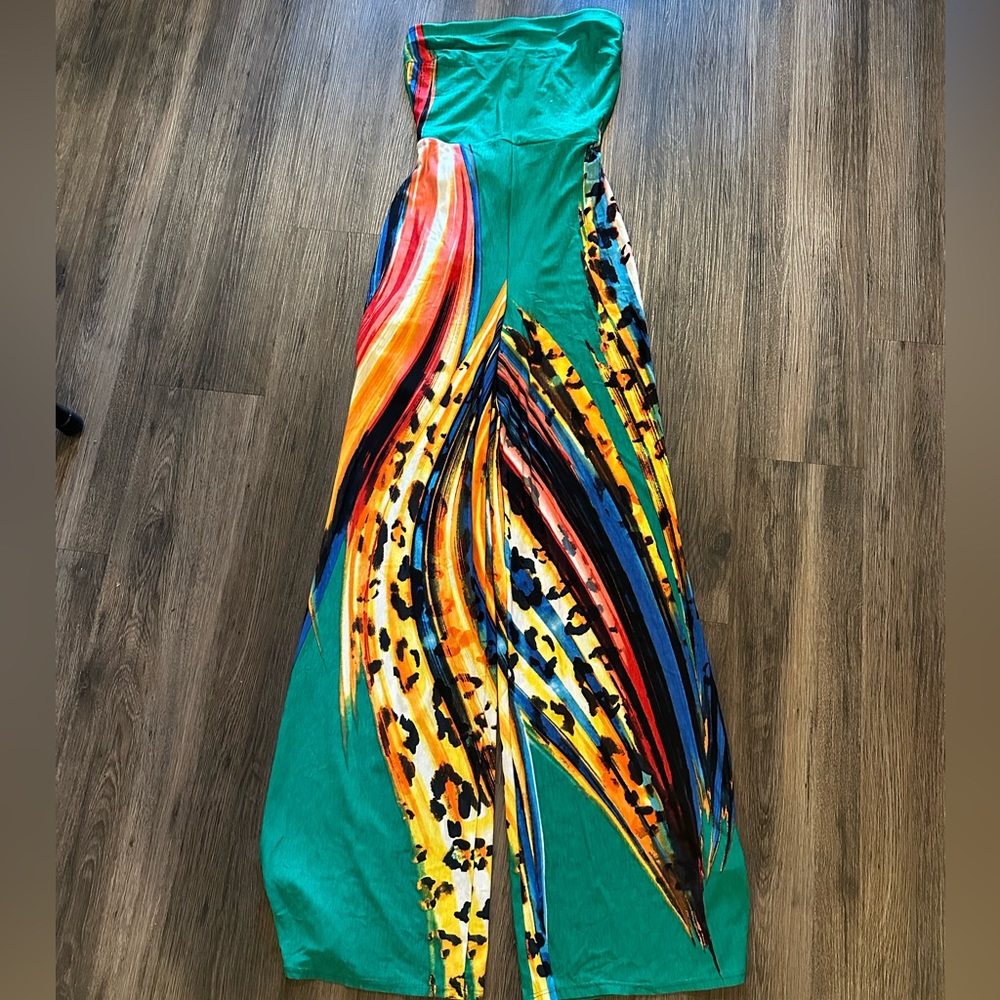 Strapless Patterned Jumpsuit